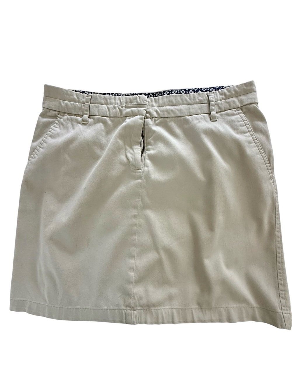 Classic Khaki Cotton Skort - Neutral Tan